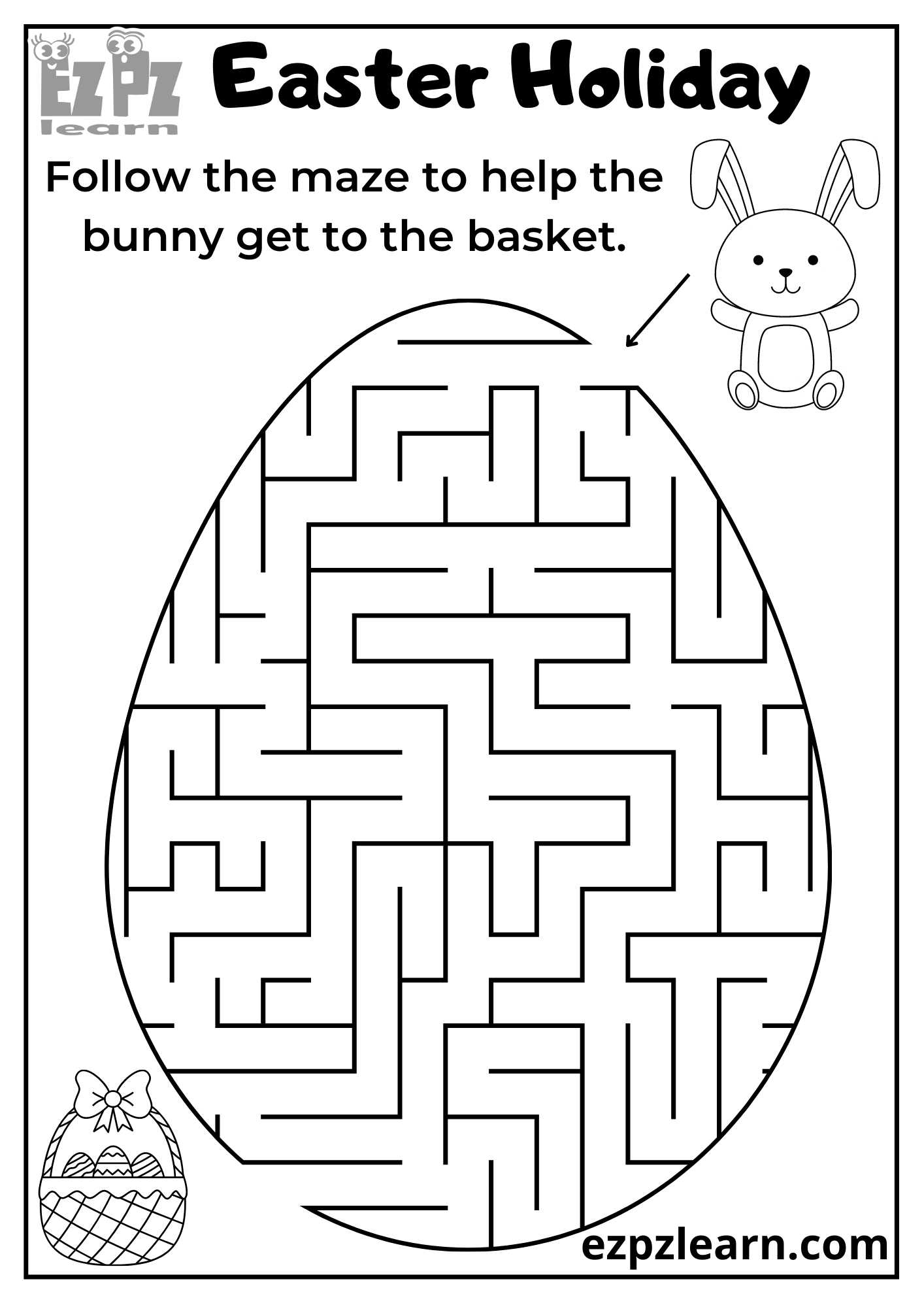 Easter Holiday Alphabet Egg Maze